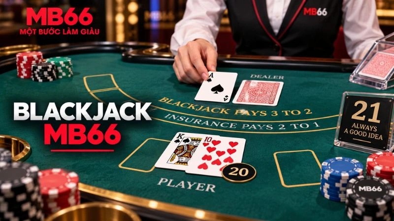 Blackjack MB66 – Luật 21 Điểm, Cách Hit, Stand & Chiến Thuật Cược